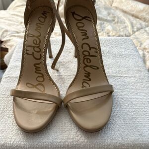 Sam Edelman Beige Nude Strappy Stiletto Heels